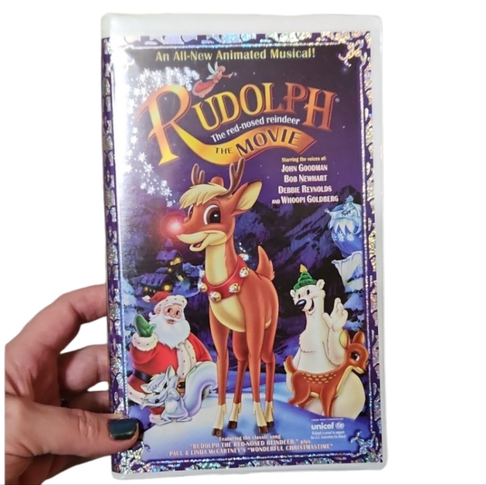 Vintage 1998 Rudolph the red nose Reindeer classic movie vhs hard case